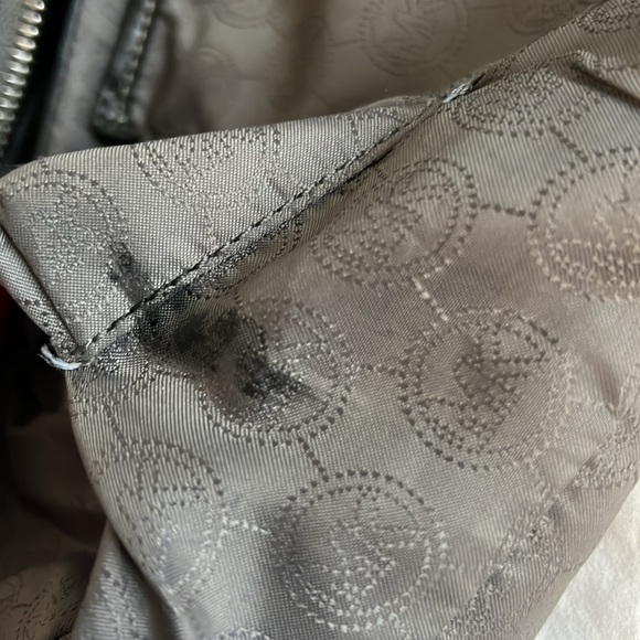 Michael Kors Grey and Black Leather Satchel - Picture 15 of 16